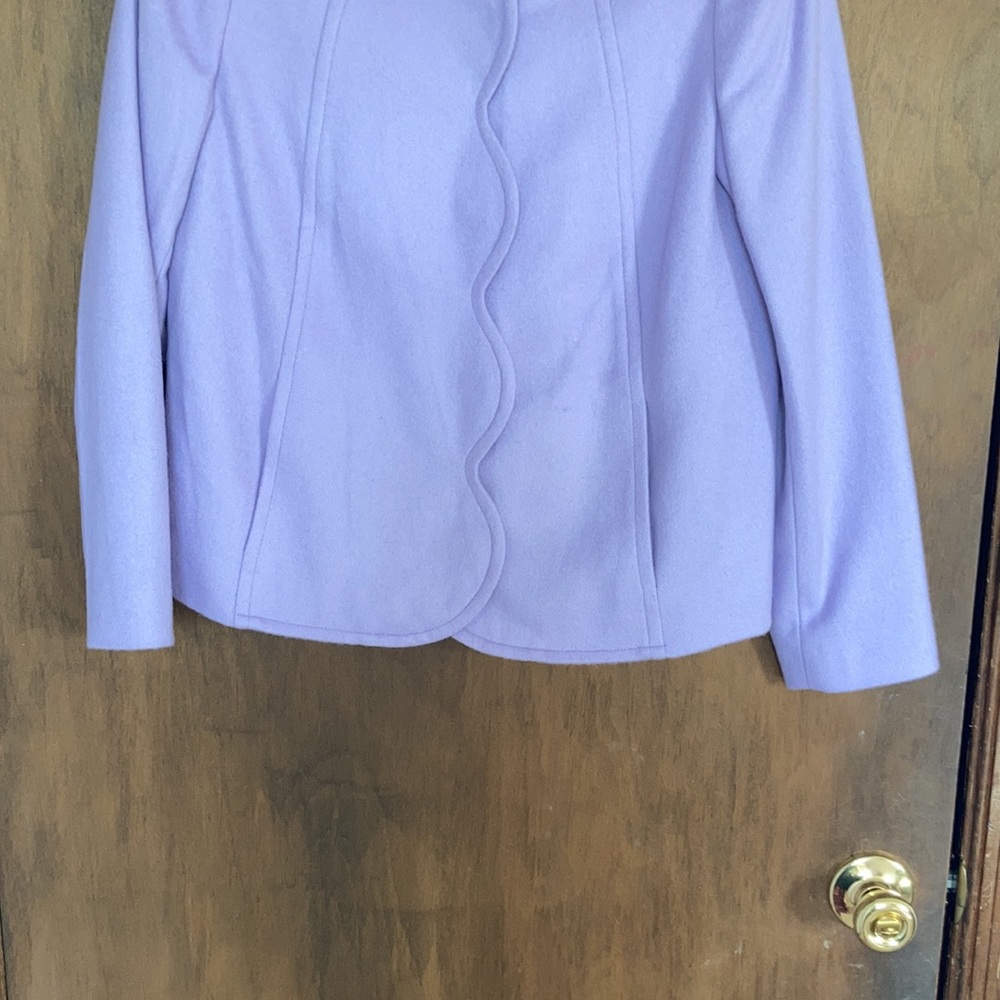 Talbots scalloped edge lined jacket 80% wool fabric made in Italy 2P - Picture 12 of 17